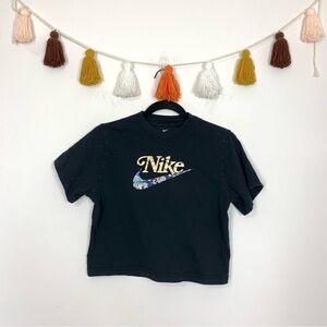 Nike Floral Print Swish Cropped Top Size Medium